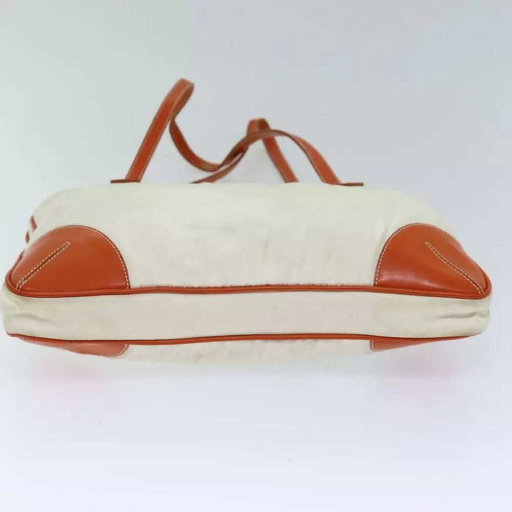 PRADA Tote Bag Nylon Beige Orange - Picture 4 of 16